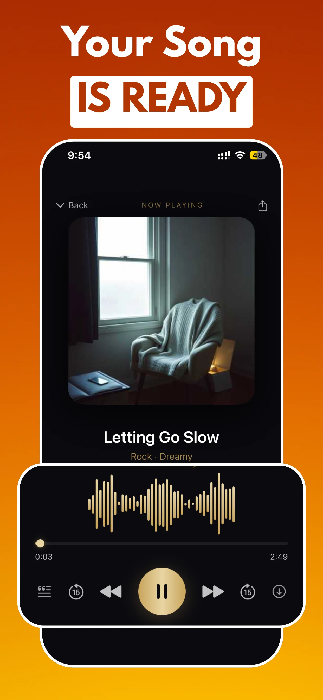 Muziko AI song generator iPhone screen 4